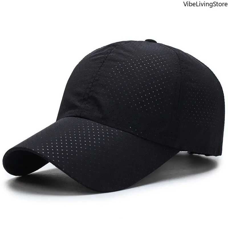 Men's Solid Color Mesh Adjustable Fitted Snapback Baseball Cap - Breathable Lightweight Peaked Sport Style Street Style Outdoor Ventilated Hat for Spring Summer Luggage & Bag Accessories, Fitted Snapback Cap, Outdoor Ventilated Cap
