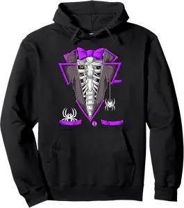 Funny Skeleton Tuxedo Costume DIY Cosplay Halloween Day Boy Pullover Hoodie - Tomasleza Shop 40B0DH8ZMX7P