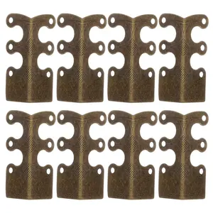8-Piece Corner Protectors, Vintage Metal Corner Guards, Woodworking Furniture Hardware, Cabinet Home Decor, Durable & Stylish Design
