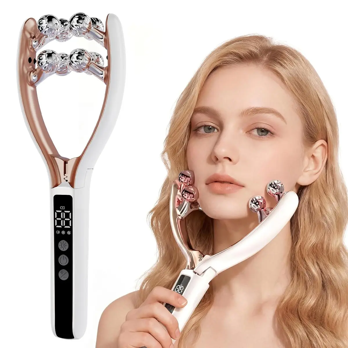 Rechargeable Electric Face Roller Massager | Face Lifting Roller | Facial Beauty Massagers | Facial Skin Care Tool for Face, Neck, Arms & Legs | At Home Beauty Device for Facial Contour | Self Care Gifts for Women