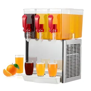 【GARVEE】30L (7.93 Gallon) Commercial Juice Dispenser, 3 Tanks 320W, Stainless Steel Beverage Dispenser for Tea, Drink