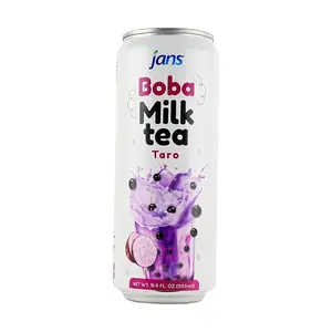 JANS Indonesian Taro Bubble Tea 500ml - Creamy Tapioca Pearls Drink
