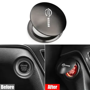 New Car Accessories Vehicle Start Decorative Cover, One-Button Start Button Cover, Engine Start/stop Button Cover for Nismo Nissan Models