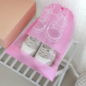 10PCS Shoe Storage Drawstring Bags, Transparent Window Travel Shoe Pouches Portable Shoe Organizer Bags for Travel Home Daily Use,Large Capacity Shoe Packing Bags