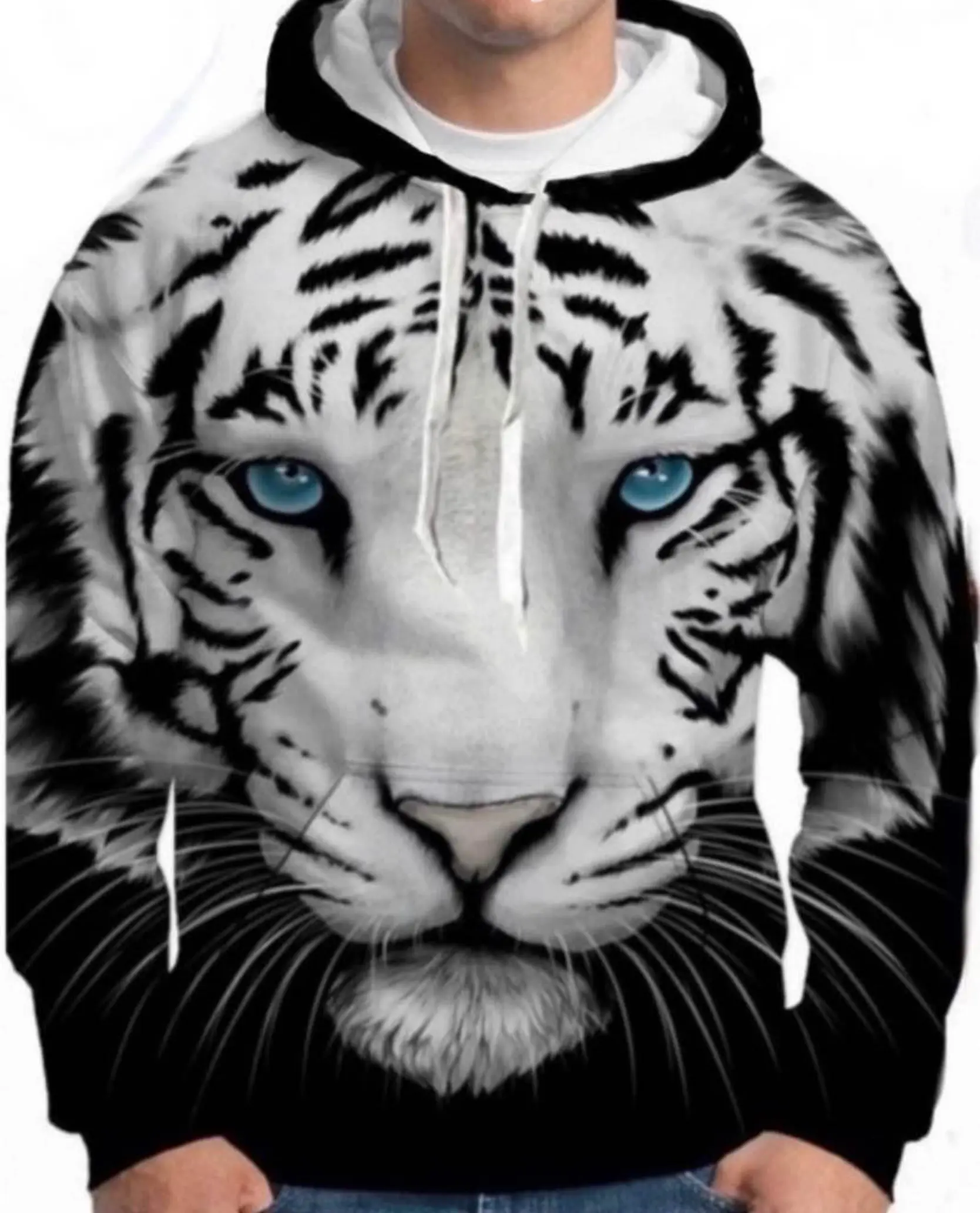 WHITE TIGER HOODIE