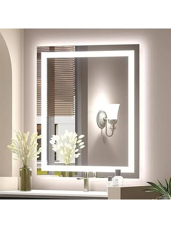 28X36 LED Bathroom Mirror with Lights, Anti-Fog, Dimmable, Backlit + Front Lit, Lighted Bathroom Vanity Mirror for Wall, Memory Function, Tempered Glass, Shatter-Proof, ETL Listed 24x32 LED Bathroom Mirror, Dimmable Vanity Mirror for Wall, Backlit and Fro