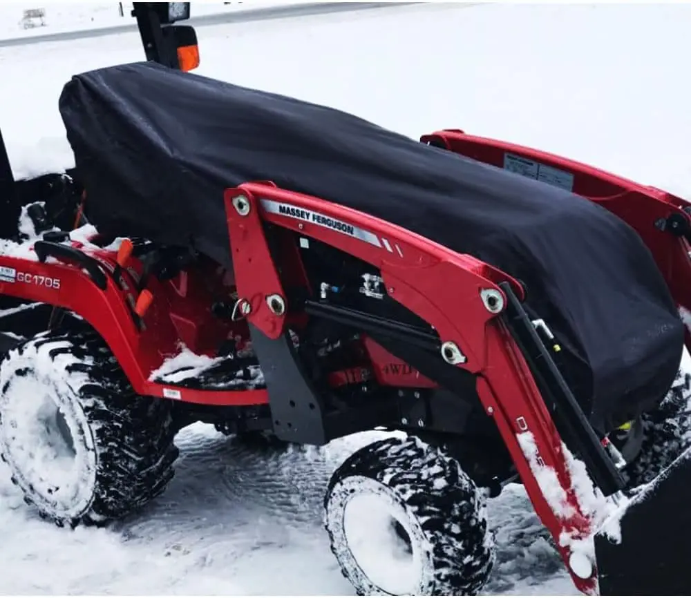Outdoors 600D Heavy-Duty Waterproof Compact Tractor Cover, Compatible with Kubota, John Deere, Mahindra, Bobcat