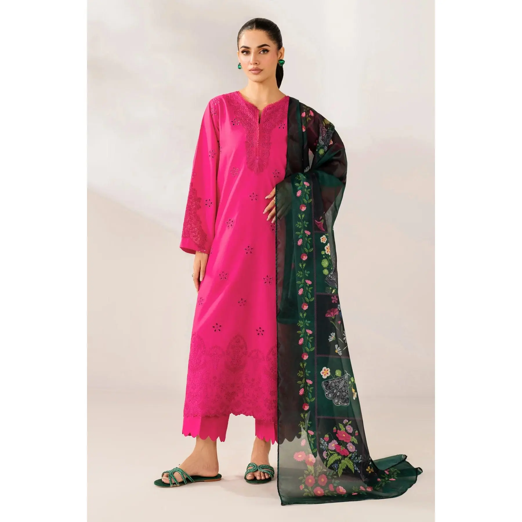 Xenia - Crimza Three Piece Chikankari Lawn