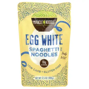 Miracle Noodle Spaghetti Style Noodles, Egg White, 3.5 oz (100 g)