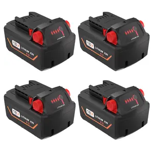 6.5Ah 18V Replacement Battery for Milwaukee ΛΛ18 Battery, Lithium Battery Compatible with Milvvaukee  ΛΛ18 18V 48-11-1815, 48-11-1820, 48-11-1840, 48-11-1850, 48-11-1860 Cordless Power Tools, 4 Packs