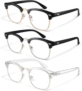 Computer Blue Light Blocking Glasses, 3 Pack Blue Light Glasses Men Women, Anti Blu-Ray Clear Gaming Glasses Lenses