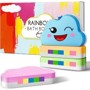 Rainbow Kids Bath Bombs Gift Set – Easter Basket Stuffers, Handmade Fizzy Bath Bombs for Boys Girls Teens, , Easter Gifts for Kids
