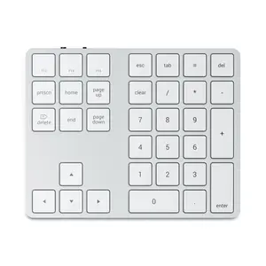 Satechi Bluetooth Extended Numeric Keypad (U.S. English Layout), Slim Rechargeable 34-Key Numberpad, for MacBook Air/Pro/Neo, iPad Air/Pro, iPad mini, Mac mini, iMac