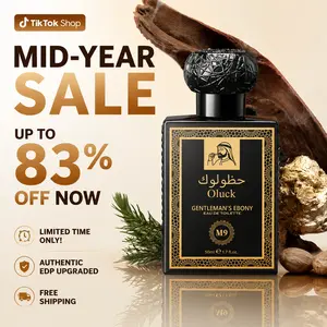 Oluck Perfume M9 (Gentleman's Ebony)Cologne for Men, Oud Wood Cardamom Cinnamon Rose Amber Musk Notes, Timeless Oriental Woody Fragrance