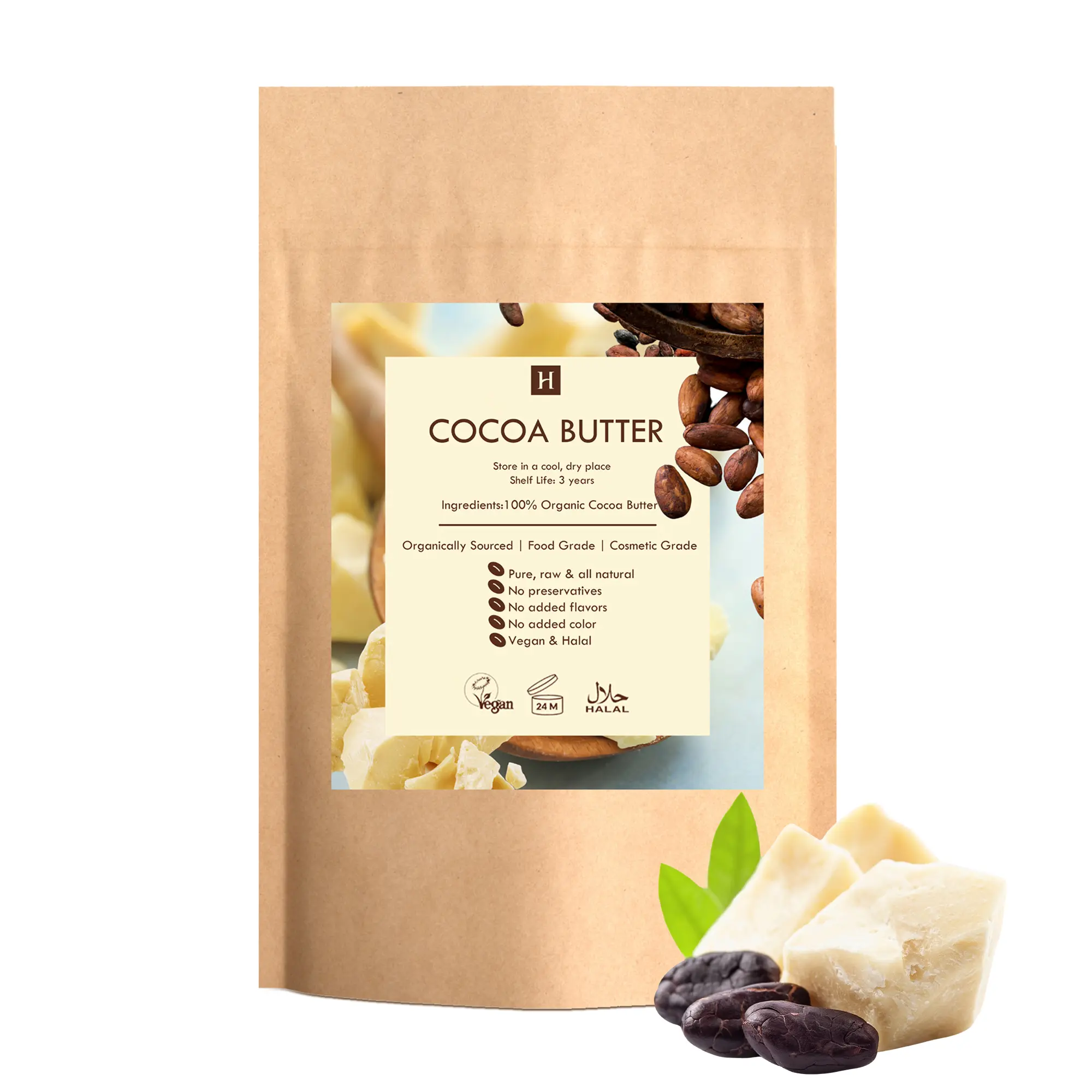 Cocoa Butter | Super Hydrating Body Butter for Smooth Soft Skin | Ideal for Dry & Damaged Skin