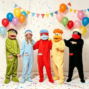 Mouth Monster Onesie with Large Comb & Shoes for Adults - 2026 Funny Snuggly Hooded Fleece One Piece, Hilarious Design for Comfortable Lounging