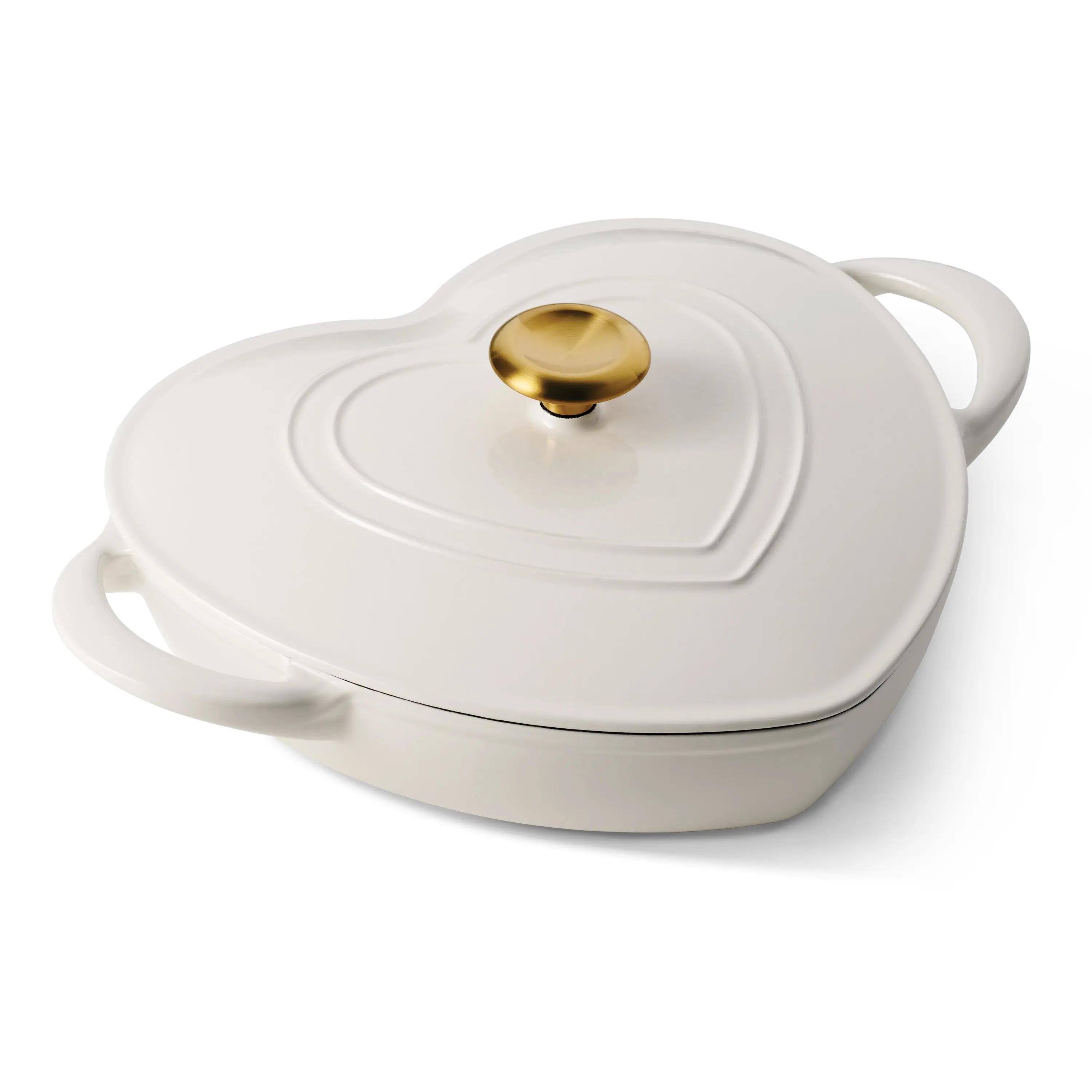 3 Quart Heart Shape Enameled Cast Iron Dutch Oven