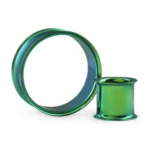 Green Stainless Steel Double Flare Tunnels