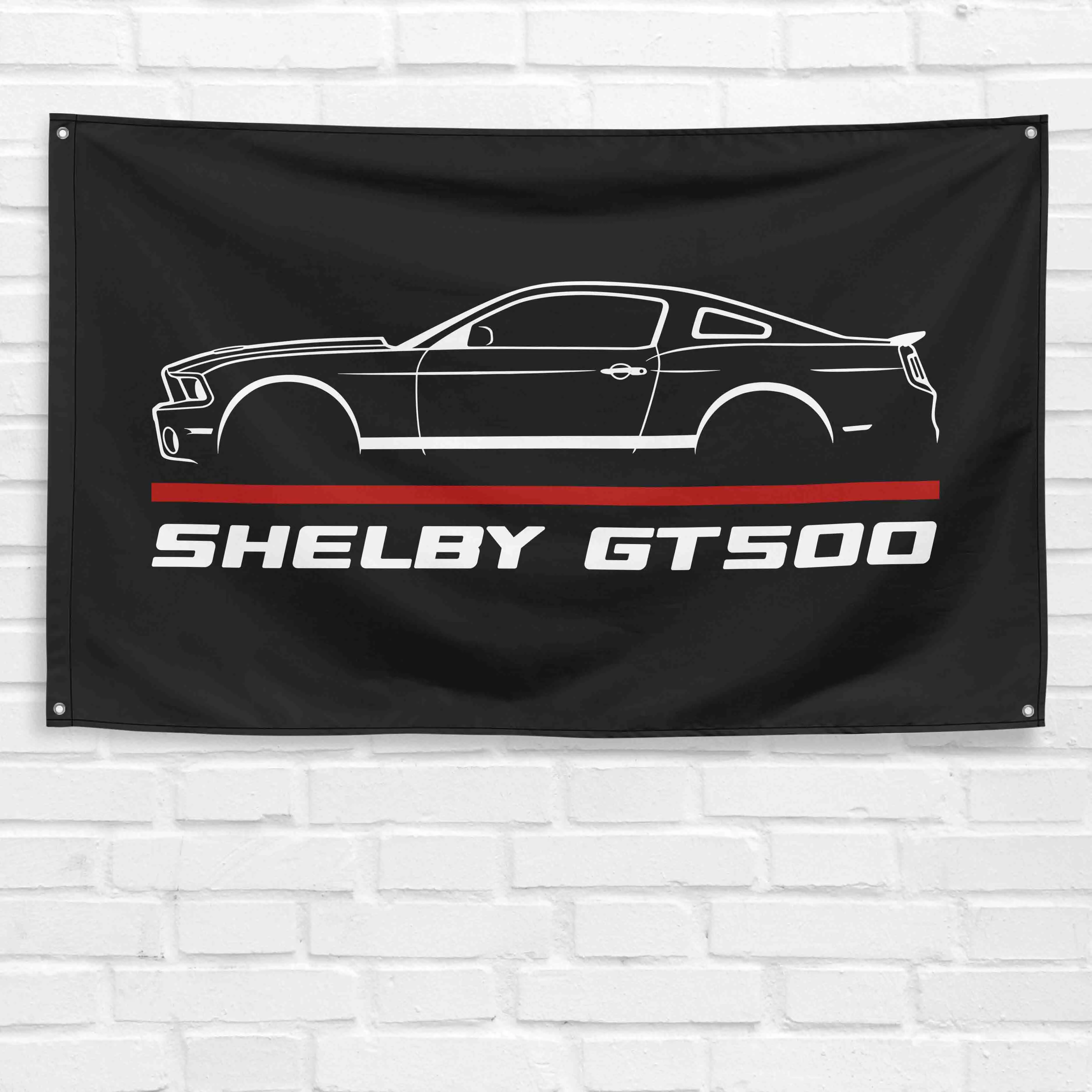 2010 Mustang Shelby GT500 Lightweight 3x5 ft Hanging Flag, Garage Wall Decoration, Festive Birthday Gift Banner