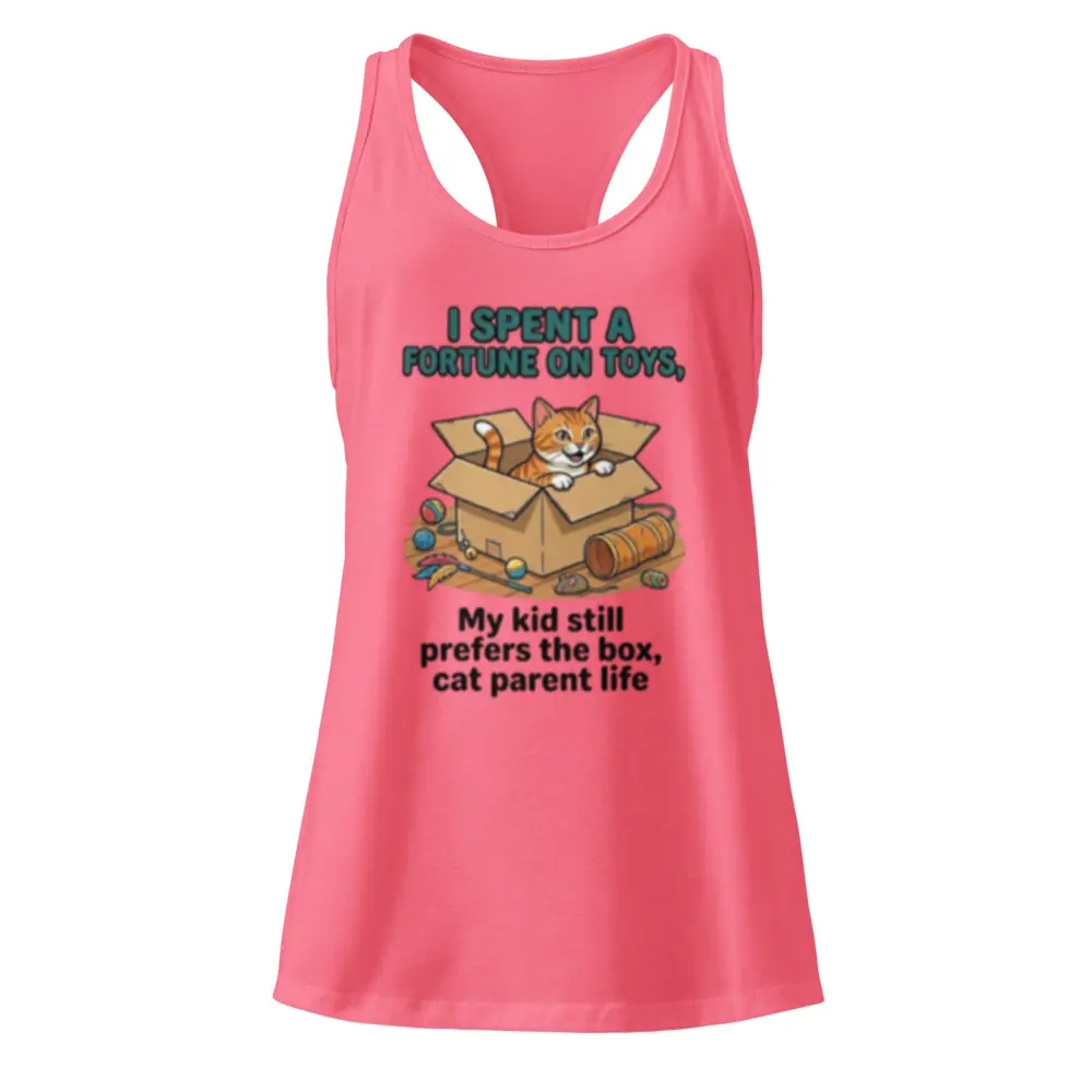 "Cat Parent Life" Funny Graphic Racerback Tank Top