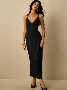 Women's Dress Textured Knitted Dress Metal Button Decoration Backless Dress Brown Dress Elegant Women's Elegant Backless Sleeveless Dress, Summer  Bodycon Maxi Dress Y2k Clothes Country Concert Outfit Old Money Streetwear Going Out Outfits