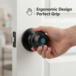 Fingerprint Door Lock Smart Door Knob Biometric Door Lock with Key & App Control