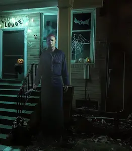 Life Size Horror Cardboard Cutout Halloween Michael Figure Decorations - Woman 1 BlackTikTokShopBlackFriday