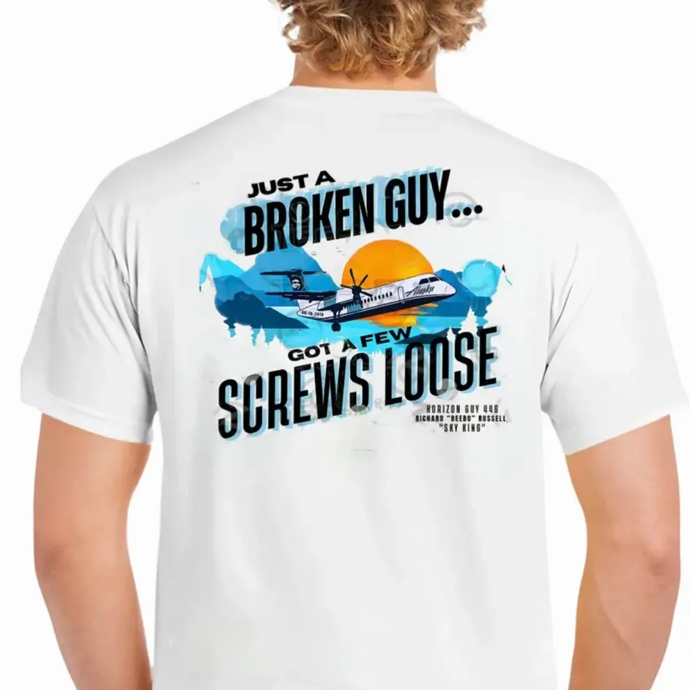 [100% cotton]SkyKing Broken guy, got a few screws loose - Men's T-shirt - Mental Health Awareness