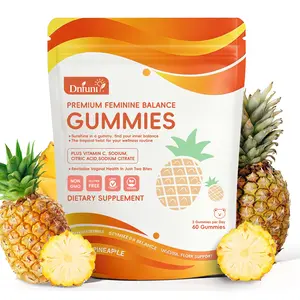 Dafuni Nutrition Premium Feminine Balance Gummies - Vegan Gluten-Free Hawaiian Pineapple for Women's Wellness & pH Balance - 60 Gummies 30 Servings - Immune Support & Probiotics