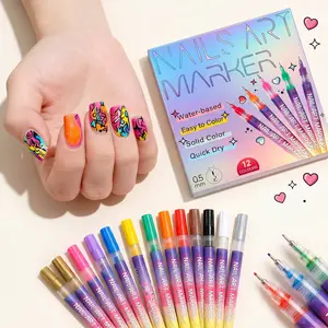 Mothers Day Mom Gifts Cutics Doodle Pen for DIY Nail Art Quick Drying Acrylic Painting and 3D Dot Embroidery mma acrylic nail - On Nails Quick Drying Dot Stitching Nail Art Pen for Home and Salon DIY, Nail Care Cutics Manicure Polish Cosmetic Quick-Drying