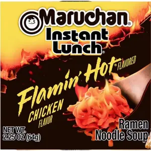 3x Maruchan Flamin Hot Chicken Cup Ramen Noodle Soup Snack Bulk Pack Party Favor 2.25oz