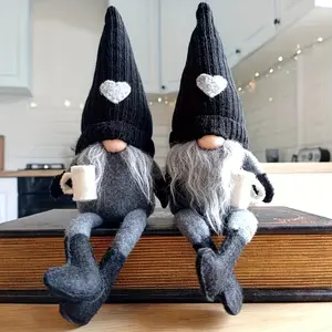 2pcs Valentine's Day Gnomes - Home Decor Gnome Suitable for Room, Office, Living Room, Bedroom Decorations - Special Gifts for Man and Woman Ornaments Christmas Black Set