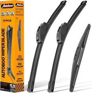 26"+18" Windshield Wipers with 12" Rear Wiper Blade Replacement for Nissan Murano Infiniti QX50 Acura RDX 2017 2018 2019 2020 2021 2022 2023-Original Factory Quality (Pack of 3)