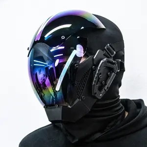 Costribe 2026 Futuristic Mask for Men LED Robot Sci-Fi Halloween Cosplay MSK1 Multicam Head Gear