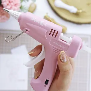 Multi-Color Hot Glue Gun Set, 20w Preheat Portable Home Use DIY Craft Tool Kit, Includes 5pcs Hot Melt Glue Sticks, Ideal for Kids Handmade Projects