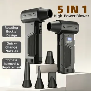 Protable Compressed Air Duster/Blower, Multi-Speed High Power Jet Fan,4000mAh Rechargeable Battery, For Car/Motorcycle Dry Cleaning, Computer/Keyboard Dust Removal,Fathersdaygifts,summervibes