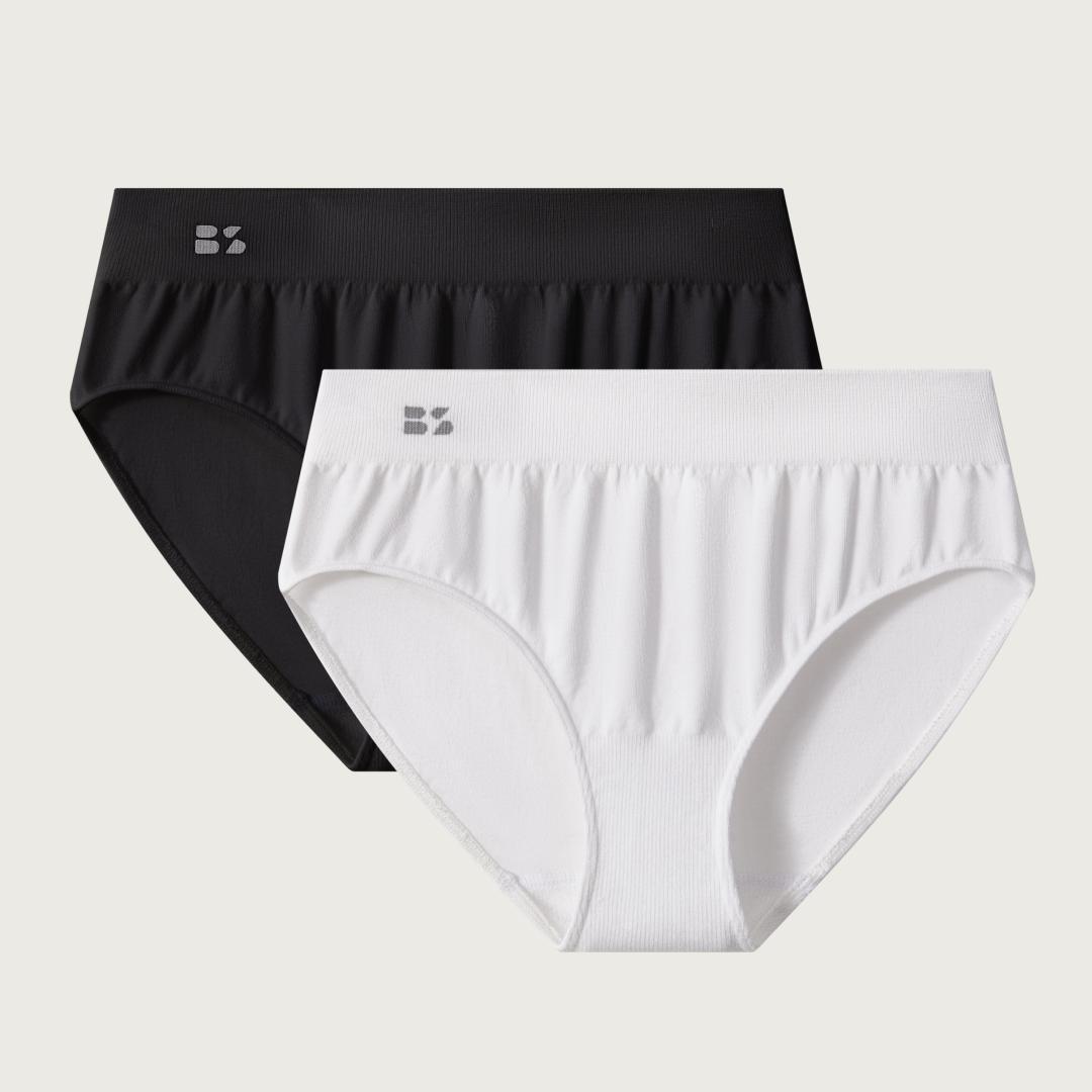 BodyTips 2 Pack Bamboo Fiber Triangle Briefs Thickened Crotch Without Buttock Antibacterial Seamless Fit Underwear Smooth Triangle Panties Popular Underwear Versatile Briefs For Daily Wear Lounge Casual Outfit All Day Layering Under Garment Active Use