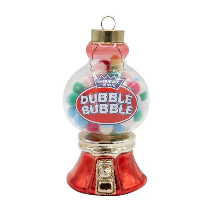 Kat & Annie Dubble Bubble Gumball Machine Glass Ornament