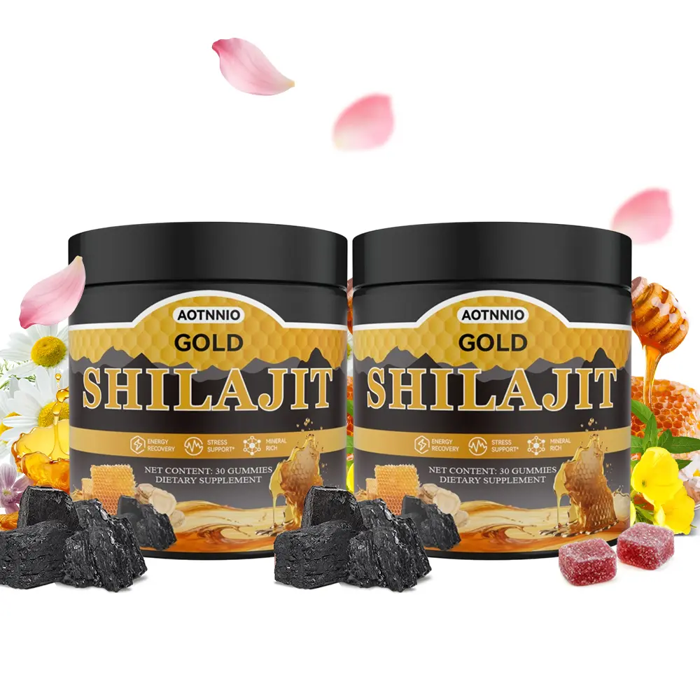 100% Natural & Organic|Pure Himalayan Shilajit Gummies Gold|30Gummies|Organic Manuka Honey|Non-GMO|For Men Women|Boost Energy Immunity