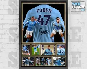 Man City Icon Phil Foden Football Poster