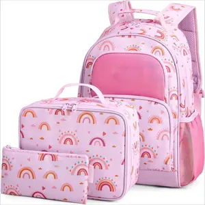 ST-41  Kids Backpack for Boys Girls 4-8 Kindergarten Elementary School Backpack with Lunch Box - 15” H Fit Folder