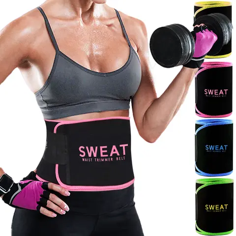 Adjustable Waist Trainer Sweat Belt for Women & Men, Neoprene Shaper Waist Trimmer Cincher for Gym Workouts, Fitness Waist Trainer
