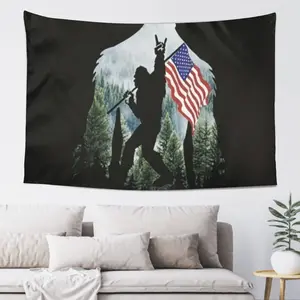 Bigfoot Into The Forest USA Flag Flag For Outdoor Indoor Home House Decor Durable Garden Flag 90*150cm art home decor