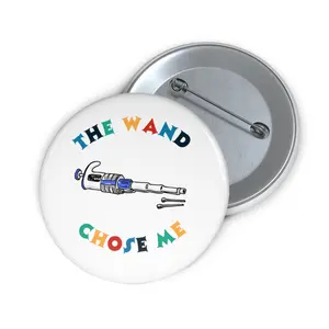 The Wand Chose Me, Pipette, Funny Science Pun, Laboratory Pin Button, Unique Gift for Science Teacher Student, Pipette Tips, Colorful
