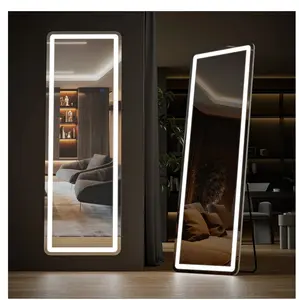 71"x26" Rectangle LED Full Length Mirror, Full Body Standing Floor Mirror, 3 Color Modes for Bedroom, Cloakroom