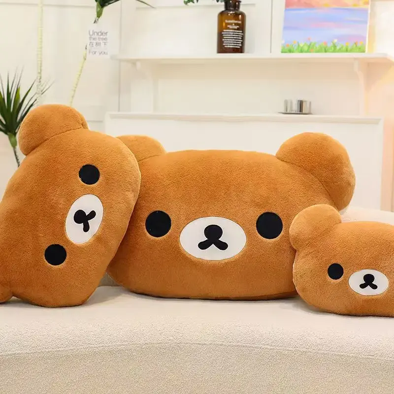 Cute Rilakkuma Plush Warm Hand Pillow Cartoon Bear Soft Stuffed Toy Peluche Cushion Birthday Gift