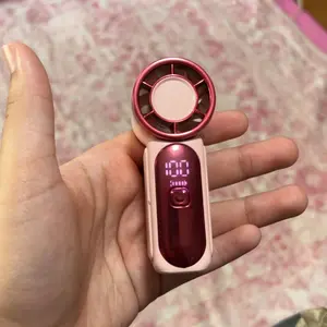 Women's Mini Handheld Cordless Portable Cooling Fan - 6-Speed Turbo Mode, LED Display, USB Rechargeable, for Makeup & Travel, Mini Useful Gifts for Moms (Household Appliances)