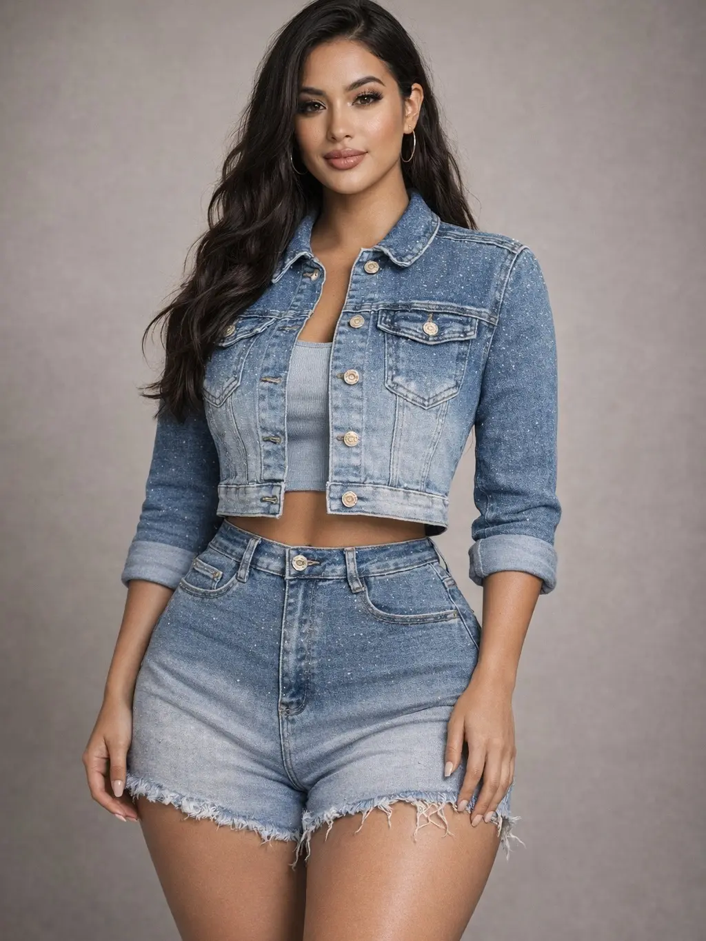Blended Denim Short