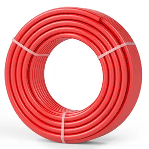 VEVOR PEX Pipe 3/4 Inch, TikTokShopBlackFriday, 100 Feet Length PEX-B Flexible Pipe Tubing for Potable Water, Pex Water Lines for Hot/Cold Water & Easily Restore, Plumbing Applications with Free Cutter & Clamps ,Red