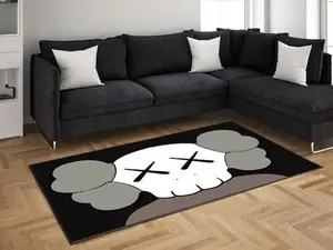 Hypebeast Rug, Sneakerhead Hypebeast Home Decor, Non-Slip Rug, Hypebeast Sneakerhead Decor, Popular Rug, Home Decor, Grey Gift Rug,Halloween V1 Doormat